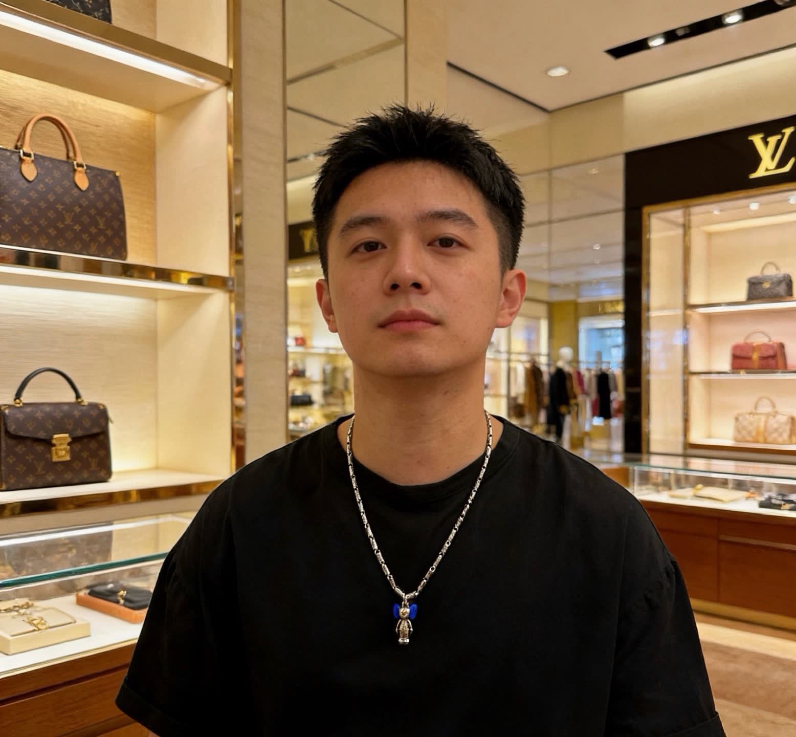 Louis Vuitton Silver Charm Necklace